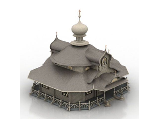 Free Church N 3D model_2 For Architecture 3Ds Max Model Download